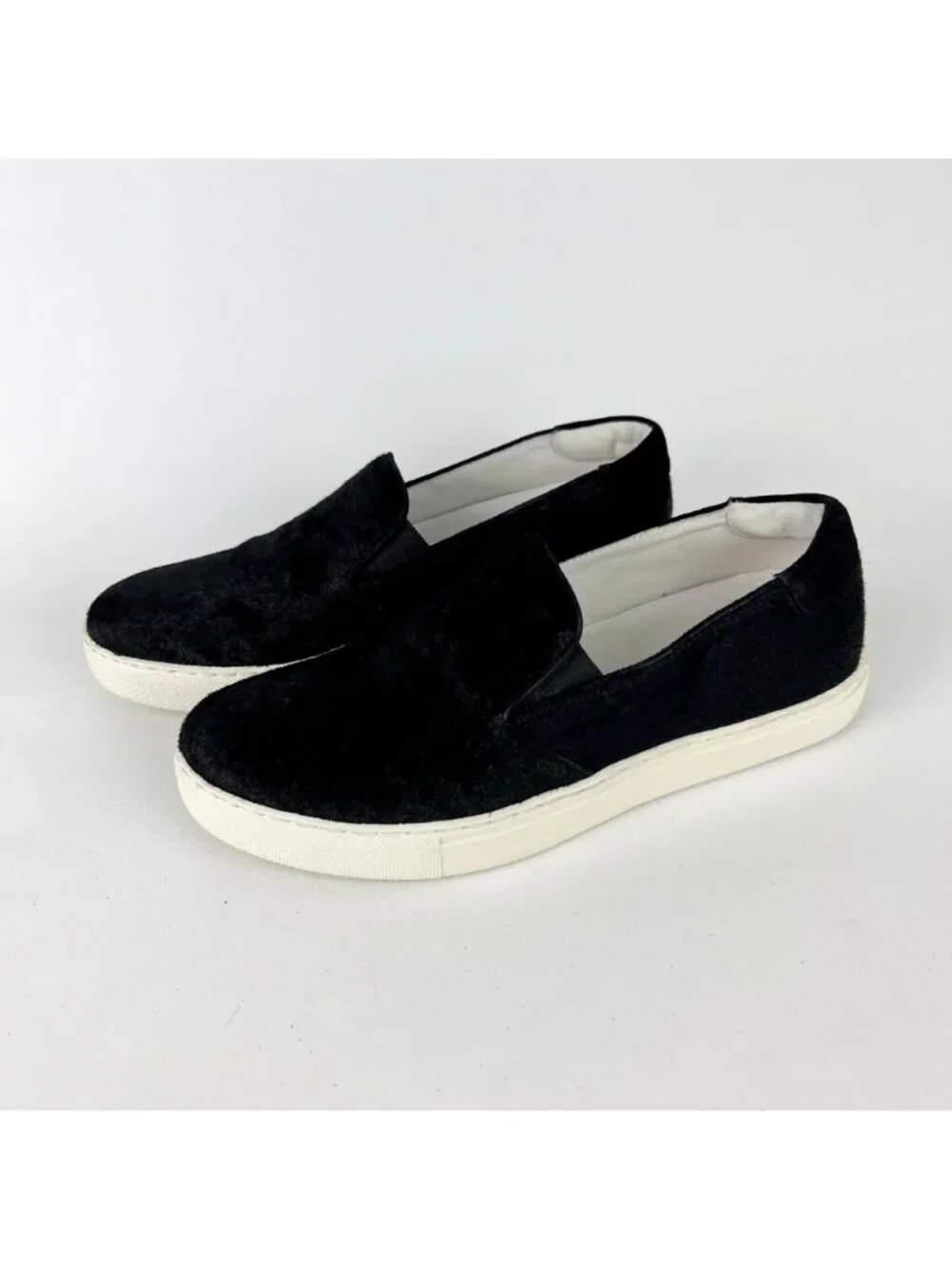 Kenneth Cole King Womens Sneaker Black Haircalf Fashion Slip On Shoes size 8